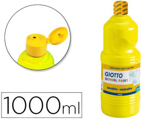 Guache escolar lavavel giotto 1000 ml amarelo , Giotto , 73607 , 8000825977022